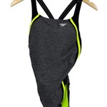 Speedo -high leg cut PowerFlex Eco Quantum Splice One Piece Swimsuit Size 12 NWT Photo 3