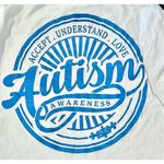 Tultex Autism Awareness  White Black Baseball Tee Shirt sz XL Graphic‎ T-shirt Photo 0
