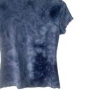 Y2k Size XS‎ Blue Green Mixed Floral Lace Blue Flutter Shirt Patchwork Cotage Photo 4