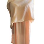 Pinklicious NWOT- stunning peach color chiffon dress, peach color attached slip Photo 5
