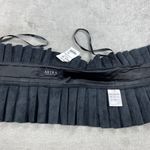 Akira Fashion Corset Womens S Black Faux Leather Belt It Up Pleated Adjustable Photo 2