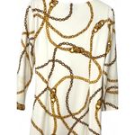 Ralph Lauren | 8 | Dress Knee Length Wrap Chainlink Stretch V Neck Photo 3