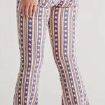 Free People NEW Penny Pull On Flare Jeans Stars And Stripes Print , 32 Photo 0