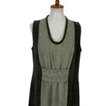 L ONeill Design Boho Linen Sleeveless Tunic Dress Green Earthy Cottagecore Small Photo 1