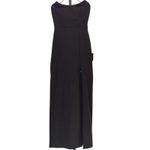 Lulus NWT Sensational Beauty Sleeveless Strapless Maxi Dress Slit Leg S Black Photo 1