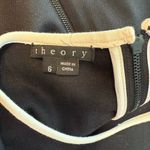 Theory Nyasha Dress Sz 6 Black/White Stretch Wool Career Piece Minimalist Office Photo 4