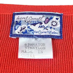 April Cornell Traders Retro Cardigan Embroidered Sequin Trim Size Medium Women's Orange Photo 10