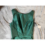 Alfred Sung NWT  Size 4R HUNTER GREEN HIGH LOW BRIDESMAID DRESS‎ Formal Photo 3