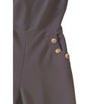 Romeo + Juliet Couture  Black Crop Leg Button Jumpsuit Size Medium Photo 7