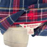 Brooks Brothers Red Fleece Shirt Dress Flannel Plaid Navy Blue Red Size 10 Photo 8