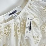 Madewell Embroidered Shirred Puff Sleeve Top Blouse Floral Eyelet Cream XXS NWT Photo 7