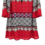 Takara Red Tunic Shift Dress Photo 2