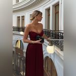 House Of CB ‎ XS D-DD  'Marcella' Berry pleated georgette maxi dress NWOT Photo 15