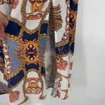 L'atiste by Amy Y2K Baroque Maxi Dress Sz S Chain Print Boho Puff Sleeve Resort White Photo 5