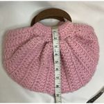 Crocheted Purse Cottage Coquette Pink Barbie Bella Handmade Cloth Floral Liner Photo 3