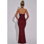 Babyboo NEW Odette Maxi Dress In Wine Cocktail Mermaid Gown Size Small Photo 1
