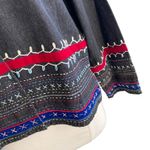 Coldwater Creek Shirt Jacket Womens Sz Large Black Bohemian Southwestern Denim Photo 3