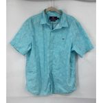 Vineyard Vines  Slim Fit Whale Shirt Women Large Blue Turtle Print Tropical Photo 0
