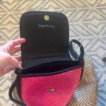 Rafael Sanchez Pink Weave and Black Accent Purse Handbag Crossbody Photo 2