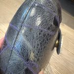 Vintage 1980s Purple Frog Skin Heart Shaped Purse Photo 6