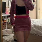 Pink Sweatset Jacket and Skirt Photo 1