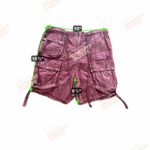 Free People  Moon Bay Parachute Shorts XS NWOT Cargo Utility Low Rise Harem Red Photo 5