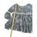 Vintage Baby Doll 90s Blouse Round Neck Y2K Empire Waist Size Floral Print Photo 8