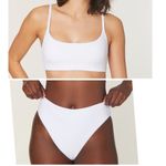 ANDIE Bikini Set Maui Top 90s High Waisted Bottom White size M NWT Photo 1