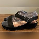 Tamaris Black Suede Scaled Snakeskin Print Wedge Heels, Size 38 Photo 4