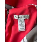 Robbie Bee  Signature Gray White Coral Geometric Poly‎ Blend Knit Dress size 8 Photo 7