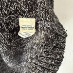 L.L.Bean  Sweater Womens Medium Black White Full Zip Cardigan Marled Knit Cotton‎ Photo 5