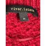 River Island  Red Chunky Knit Long Sleeve Open Front Cardigan Sweater Jacket 8 Photo 3