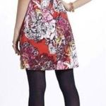 Anthropologie $198 Leifsdottir 4 ITOH Peony Strapless Mini Dress Red Gray Floral Photo 1