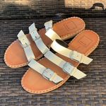 DV by Dolce Vit Dolce Vita white three buckle slip on sandals 8.5 Photo 4