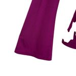 Emerson Lang Hot Pink Ribbed Knit Long Bell Sleeve Asymmetrical Neckline Top M Size M Photo 4