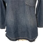 Madewell  Chambray Denim‎ Drop-Hem Top Size Small Photo 2