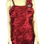 NWT Cindy Collection style 1230 in red sleeveless ruched jewelled size 2 XL Photo 3