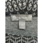 T by Talbots Womens Fair Isle Knit Cowl Neck Long Sleeve Sweater Gray Size XS Black Photo 4