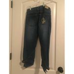 Baby Phat  Women's Blue Capri Denim Jeans Zip Button Pockets Size 5 Photo 4