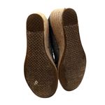 Toms  Espadrille Wedge Ankle Booties Fabric Lace Up Blue Combo 5.5 Photo 5