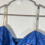 Vtg Y2K Beaded Gown Dress Sz 11/12 Fairycore Mesh Dreamy Ethereal Mermaidcore Blue Photo 5