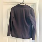 Under Skies  Navy Open Front Blazer Pink Lined Tailored Career Jacket Womens Sz M Photo 2