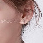 Black Safety Pin Earrings Photo 5