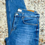 ZARA high rise distressed jeans size 8 baggy loose fit ankle cropped length Photo 0