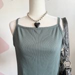 Old Navy  Green Ribbed Tank Top Y2K Retro Indie‎ Minimalist Soft Girl XL Photo 1