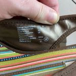 American Eagle Brown Sling Back Cork Wedges with Open Toe Sandals A196 Photo 3