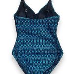 Aqua Couture Lace Overlay Swimsuit Bright Blue, Black Medium Blue Photo 1