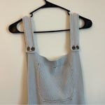 ZARA  Ribbed Skirt Overall Dress Pockets Womens Medium Academic Photo 2