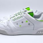 Adidas White Green Slam Court Originals Low Top Lace Up Sneakers Photo 0