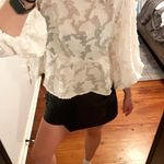 Free People  White Lace Top Photo 1